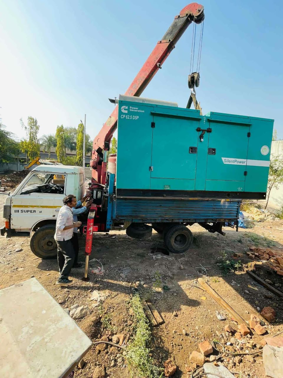 Cummins DG Delivery by Crane