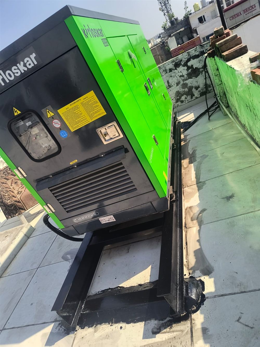 Rooftop DG Base Frame & Cabling